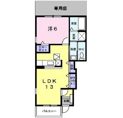 プリムローズB棟の物件間取画像